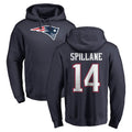 NE.Patriots #14 Robert Spillane Player Navy LOGO Pullover Hoodies Home Game Mdoa Stitched Jerseys