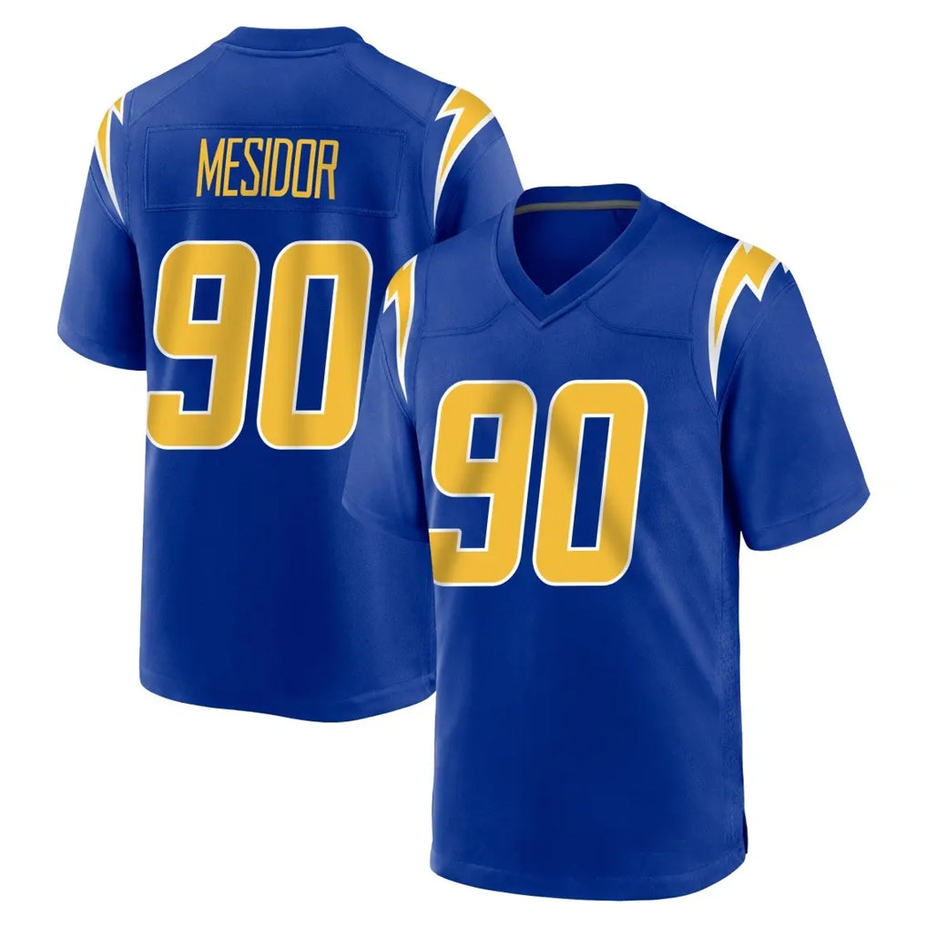 LA.Chargers #90 Akheem Mesidor Player Royal Home Game Stitched Jerseys