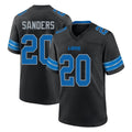 D.Lions #20 Barry Sanders Player Black Alternate Home Game Mdoa Stitched Jerseys