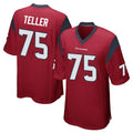 H.Texans #75 Wyatt Teller Player Red Home Game Mdoa Stitched Jerseys