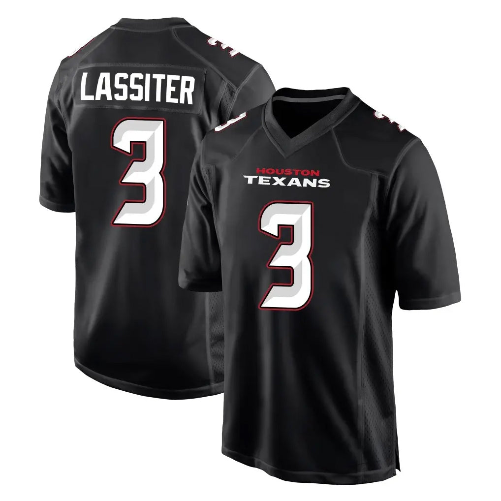 H.Texans #3 Kamari Lassiter Player Carbon Black Fashion Home Game Mdoa Stitched Jerseys