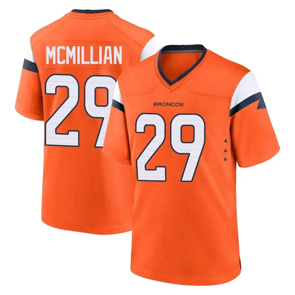 D.Broncos #29 Ja'Quan McMillian Player Orange Home Game Mdoa Stitched Jerseys