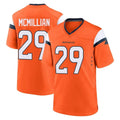 D.Broncos #29 Ja'Quan McMillian Player Orange Home Game Mdoa Stitched Jerseys