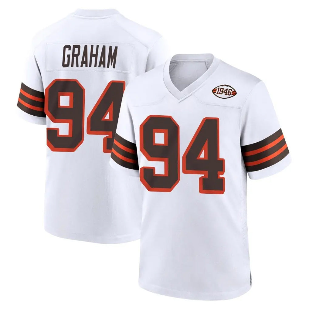 C.Browns #94 Mason Graham Player White Alternate Home Game Mdoa Stitched Jerseys