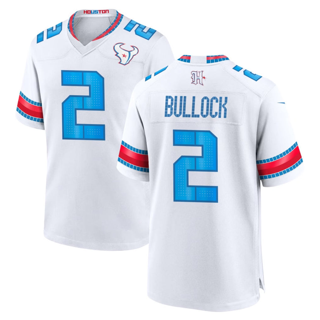H.Texans #2 Calen Bullock Player Whtie 2026 Rivalries Vapor Home Game Mdoa Stitched jerseys