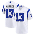 LA.Rams #13 Kurt Warner Player White Fearsome Home Game Mdoa Stitched Jerseys