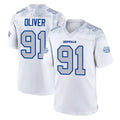 B.Bills #91 Ed Oliver Player White Rivalries Collection Game Mdoa Stitched Jerseys