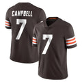 C.Browns #7 Tyson Campbell Player Brown Color Vapor Untouchable Limited Home Game Mdoa Stitched Jerseys