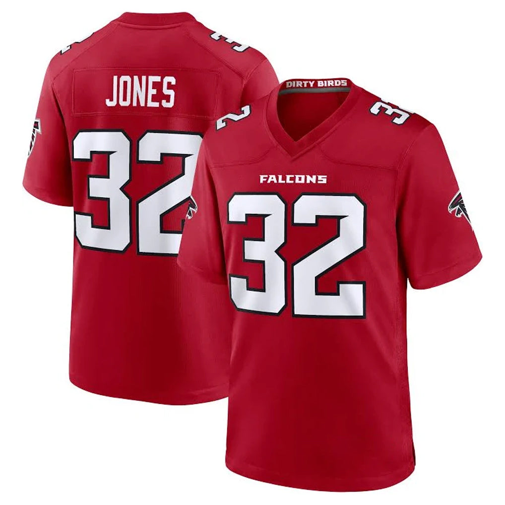 A.Falcons #32 Cash Jones Player Red Team Color Home Game Mdoa Stitched Jerseys