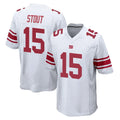NY.Giants #15 Jordan Stout Player White Home Game Mdoa Stitched Jerseys