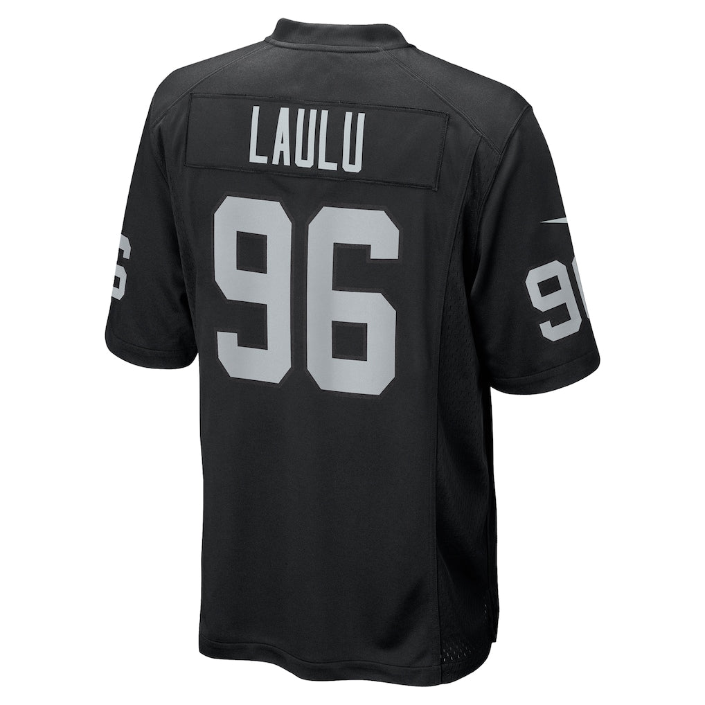 Mdoa LV.Raiders #96 Jonah Laulu Black Team Game Jersey