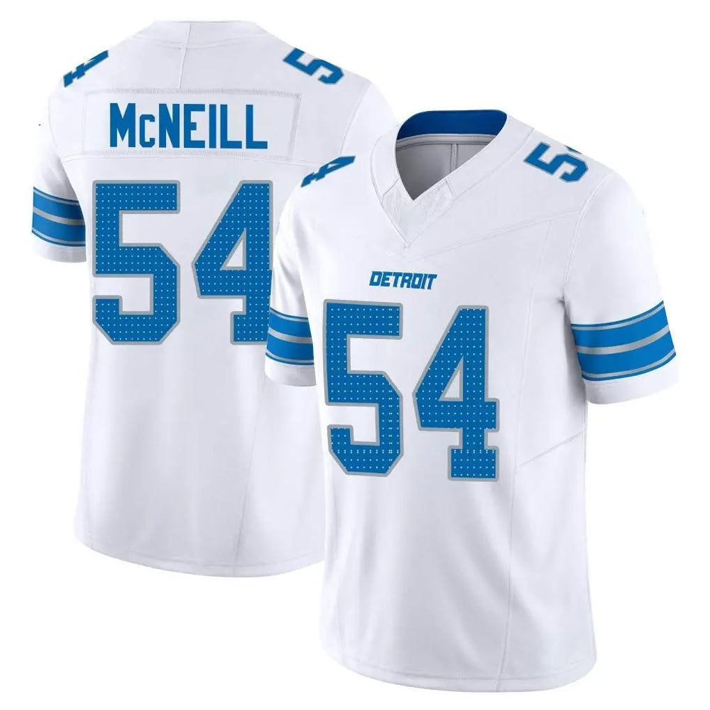 D.Lions #54 Alim McNeill Player White Limited Vapor F.U.S.E. Alternate Home Game Mdoa Stitched Jerseys
