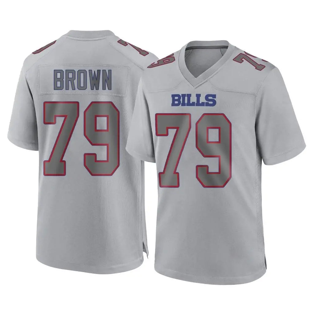 B.Bills #79 Spencer Brown Player Gray Home Game Mdoa Stitched Jerseys