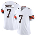 C.Browns #7 Tyson Campbell Player White Vapor F.U.S.E. Limited Home Game Mdoa Stitched Jerseys