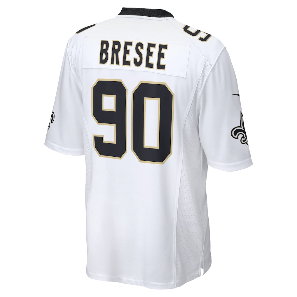 Mdoa NO.Saints #90 Bryan Bresee White Game Jersey