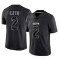 S.Seahawks #2 Drew Lock Player Black Limited Reflective Home Game Mdoa Stitched Jerseys