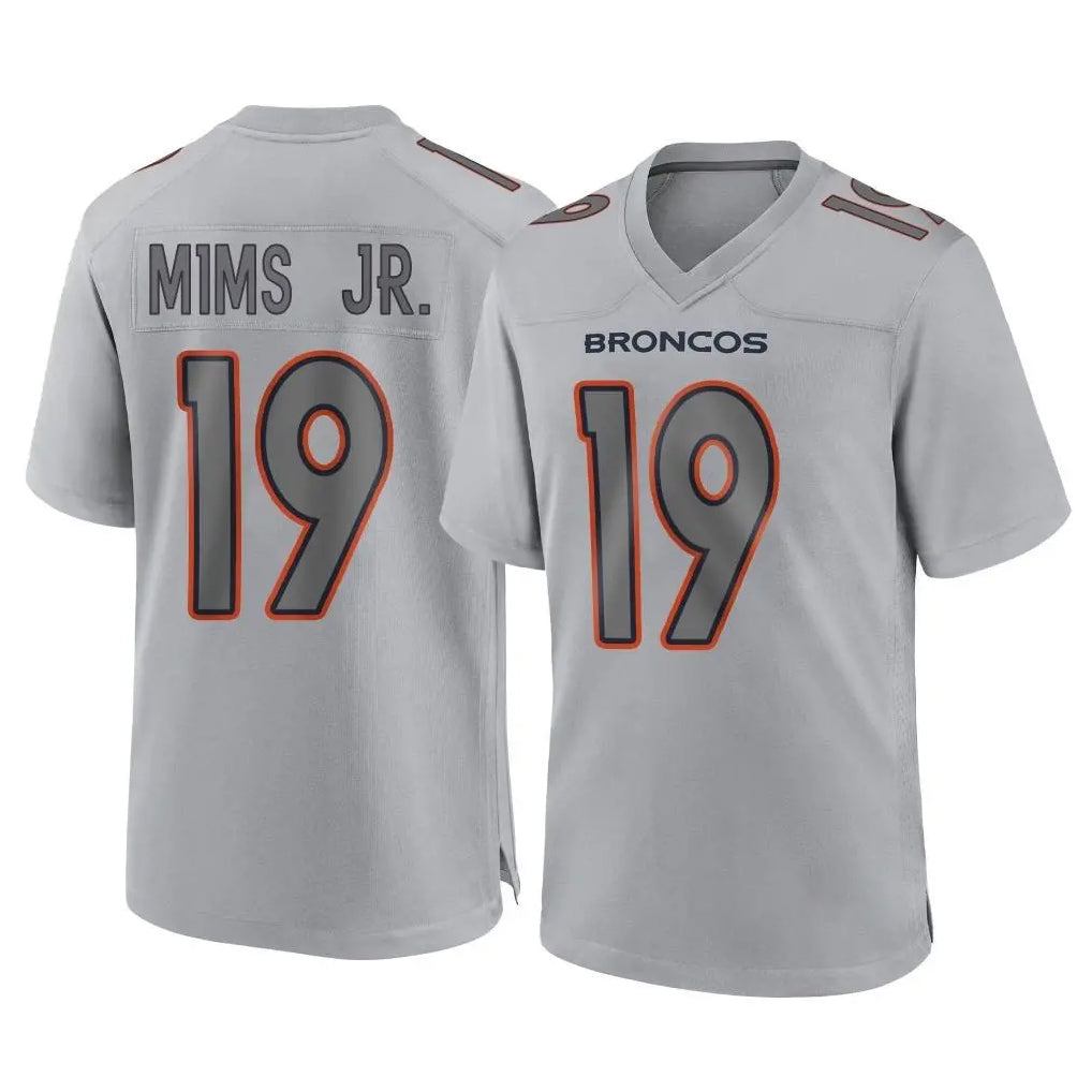 D.Broncos #19 Marvin Mims Jr. Player Gray Atmosphere Fashion Limited Game Mdoa Stitched Jerseys