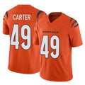 C.Bengals #49 Barrett Carter Player Orange Vapor F.U.S.E. Limited Home Game Mdoa Stitched Jerseys