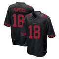 SF.49ers #18 Eddy Pineiro Player Black Alternate Home Game Mdoa Stitched Jerseys