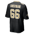 Mdoa NO.Saints #66 William Sherman Black Team Game Jersey