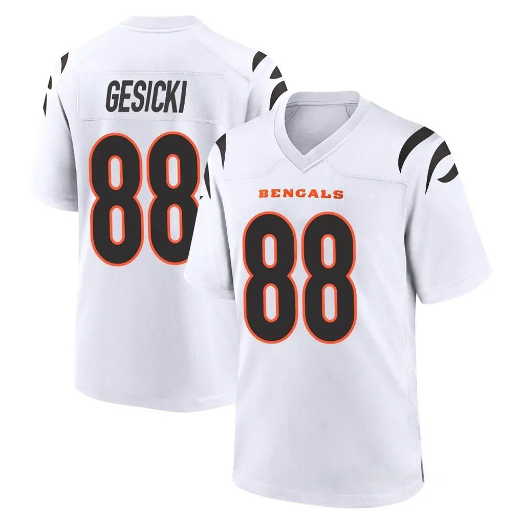 C.Bengals #88 Mike Gesicki Player White Home Game Mdoa Stitched Jerseys