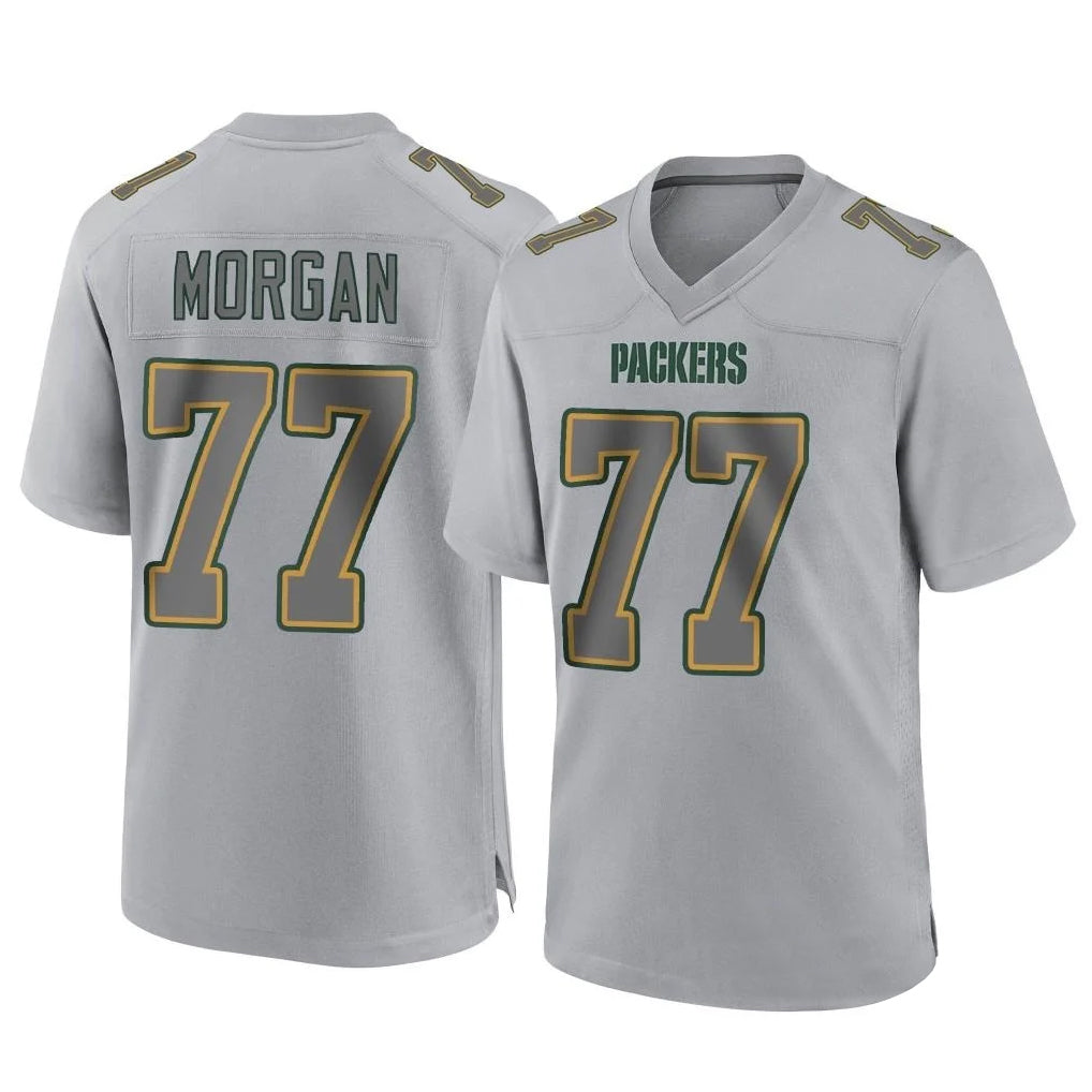 GB.Packers #77 Jordan Morgan Player Gray Atmosphere Fashion Home Game Mdoa Stitched Jerseys