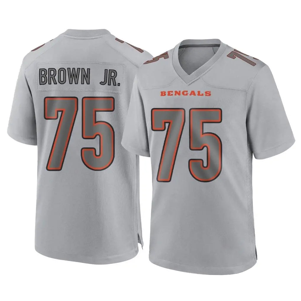 C.Bengals #75 Orlando Brown Jr. Player Gray Atmosphere Fashion Game Mdoa Stitched Jerseys