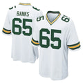 GB.Packers #65 Aaron Banks Player White Home Game Mdoa Stitched Jerseys