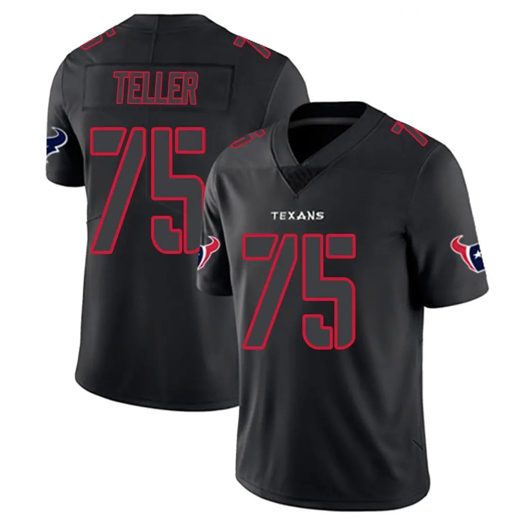H.Texans #75 Wyatt Teller Player Black Impact Limited Game Mdoa Stitched Jerseys