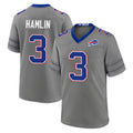 B.Bills #3 Damar Hamlin Player Gray Nickel City Home Game Mdoa Stitched Jerseys