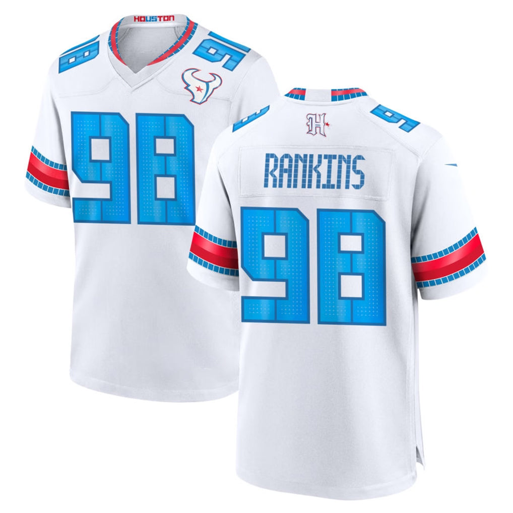 H.Texans #98 Sheldon Rankins Player Whtie 2026 Rivalries Vapor Home Game Mdoa Stitched jerseys