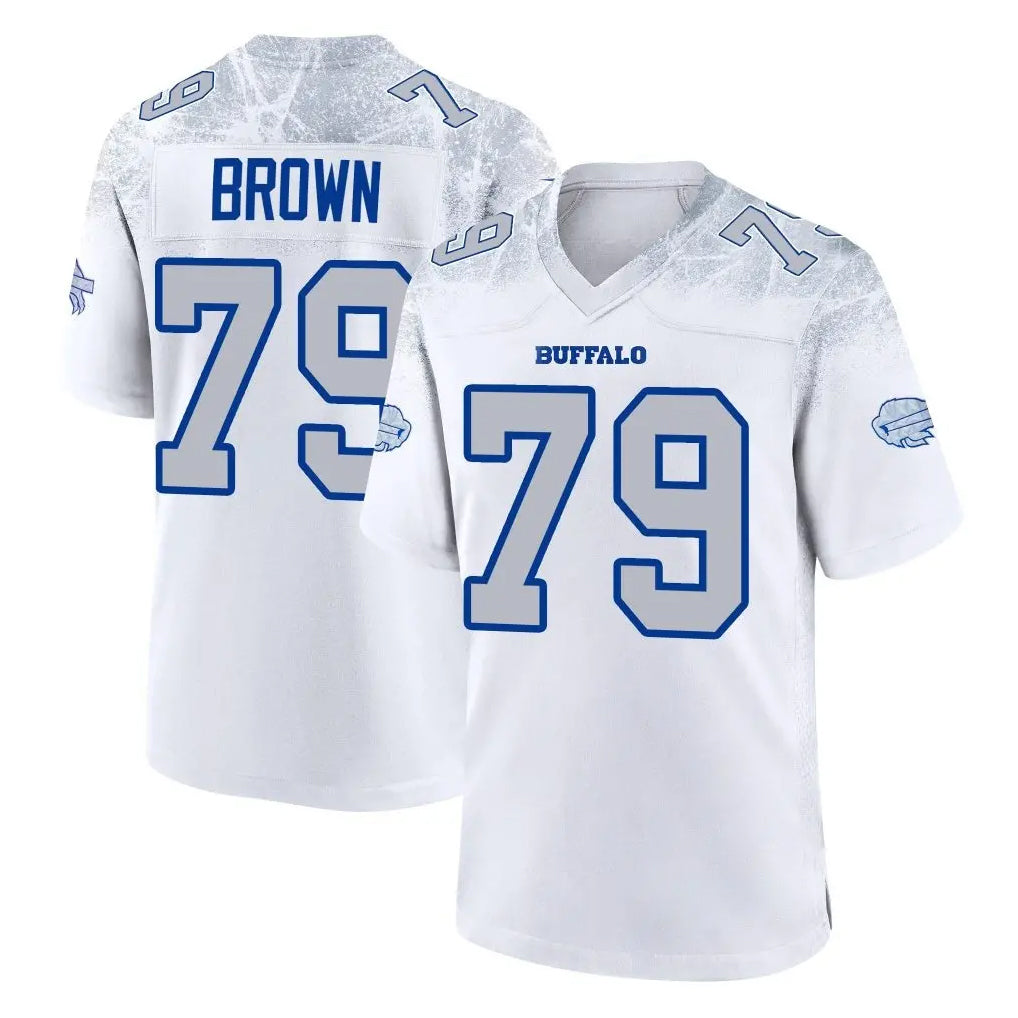 B.Bills #79 Spencer Brown Player White Rivalries Collection Game Mdoa Stitched Jerseys