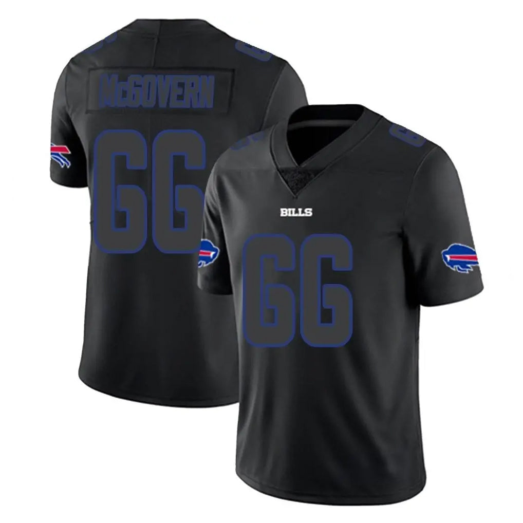 B.Bills #66 Connor McGovern Player Black Impact Limited Home Game Mdoa Stitched Jerseys