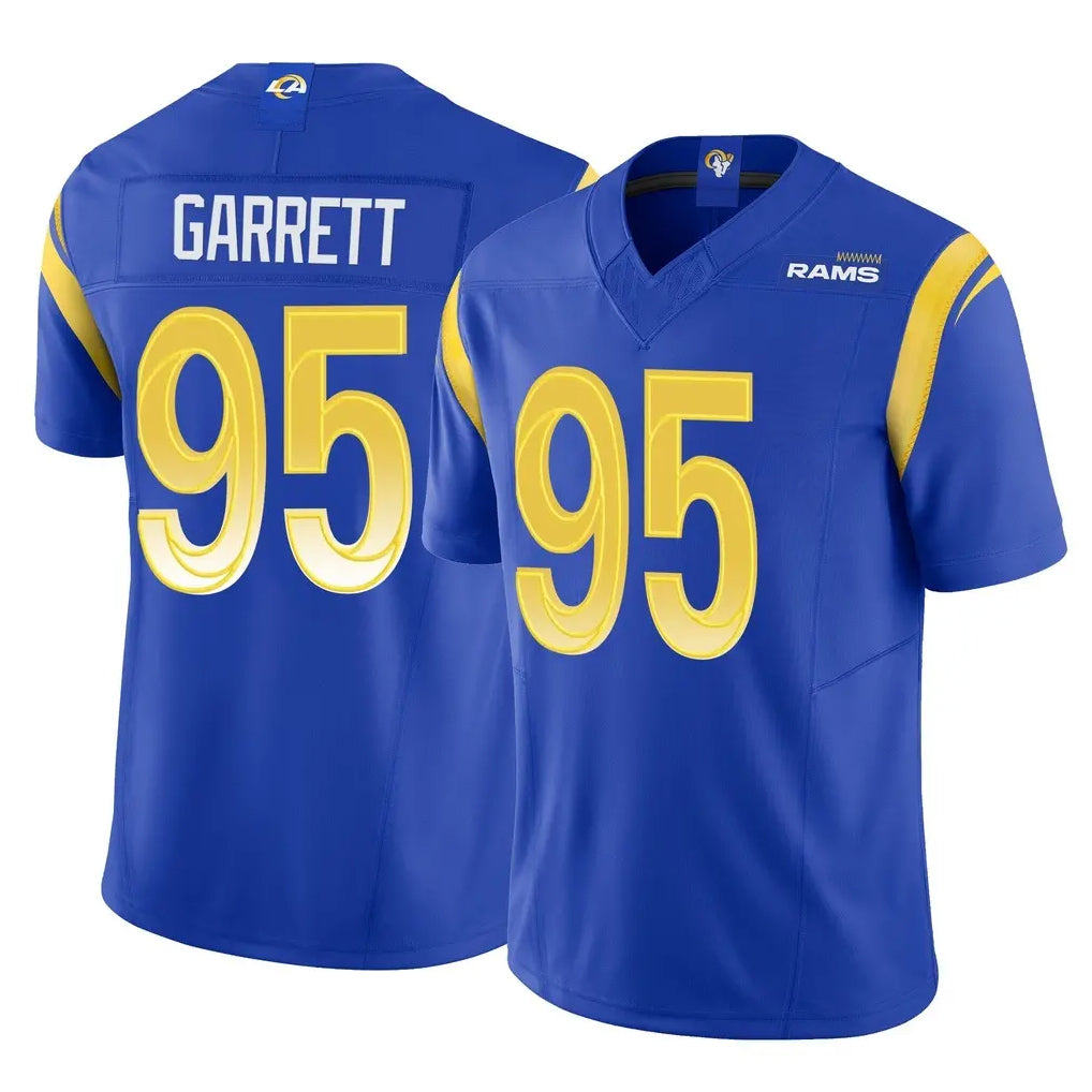 LA.Rams #95 Myles Garrett Player Royal Limited Vapor F.U.S.E. Home Game Mdoa Stitched Jerseys