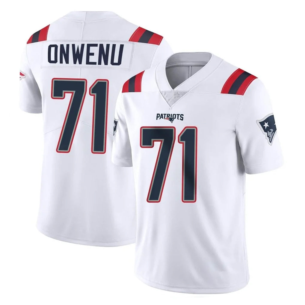 NE.Patriots #71 Mike Onwenu Player White Vapor Untouchable Home Game Mdoa Stitched Jerseys