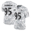 B.Ravens #95 Tavius Robinson Player Arctic Camo Salute to Service Limited Mdoa Stitched Jerseys