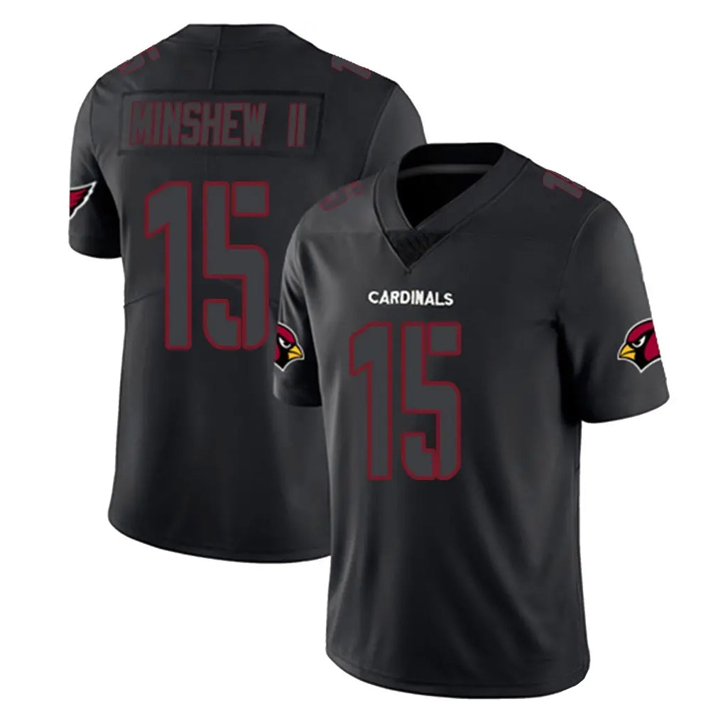 A.Cardinals #15 Gardner Minshew II Player Black Impact Limited Home Game Mdoa Stitched Jerseys