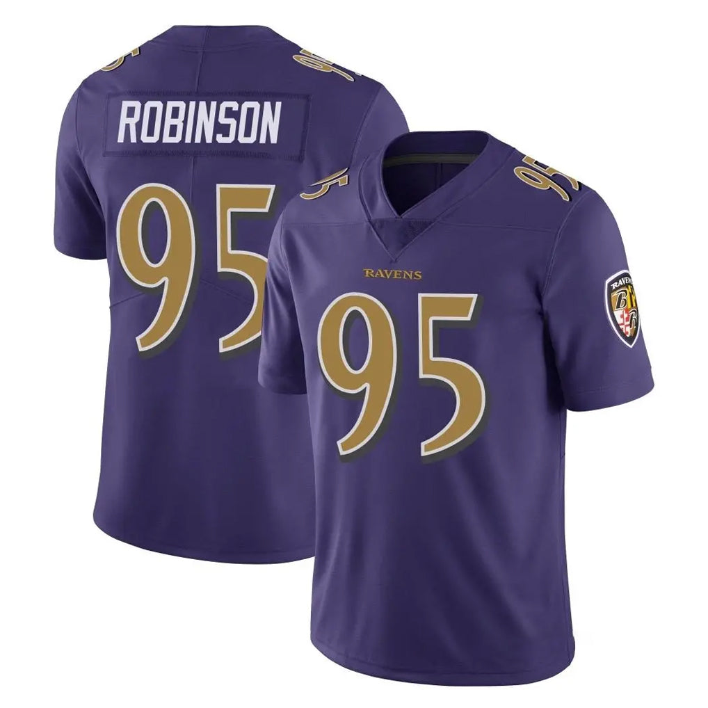 B.Ravens #95 Tavius Robinson Player Purple Color Rush Vapor Untouchable Limited Home Game Mdoa Stitched Jerseys