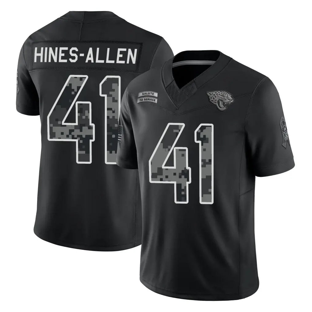 J.Jaguars #41 Josh Hines-Allen Player Black Limited 2026 Salute to Service Home Game Mdoa Stitched Jerseys