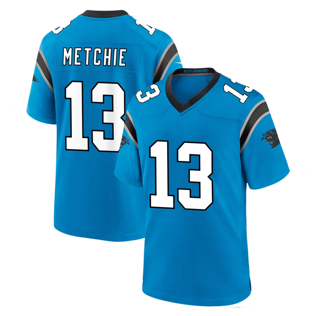 C.Panthers #13 John Metchie III Player Blue Home Game Mdoa Stitched Jerseys
