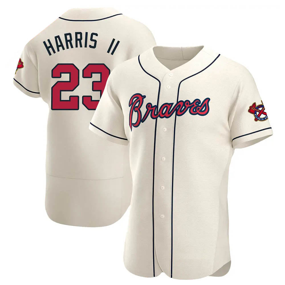 Mdoa A.Braves #23 Michael Harris II player Cream Authentic Alternate Stitched Jerseys