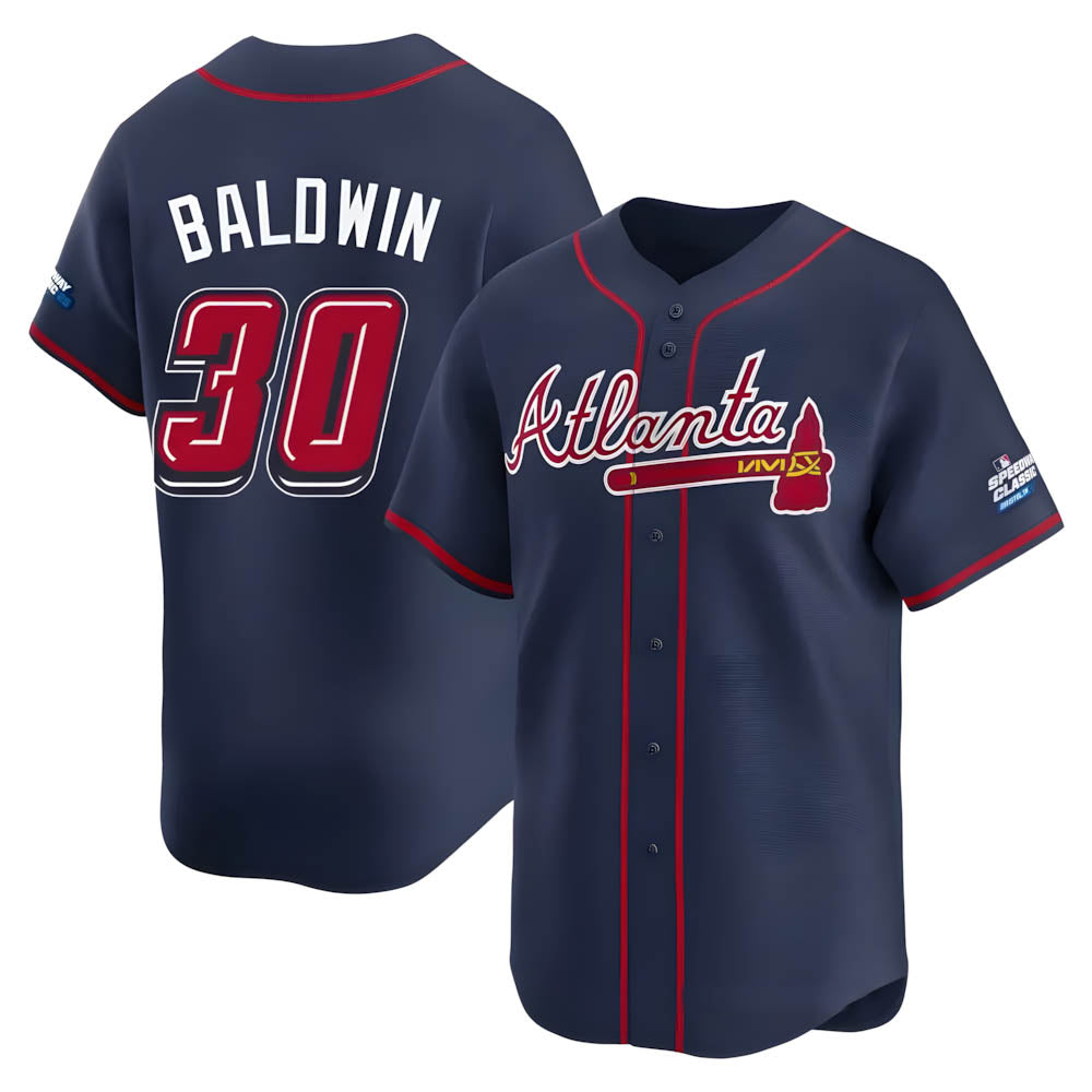 Mdoa A.Braves #30 Drake Baldwin player Navy Limited 2025 Speedway Classic Alternate Stitched Jerseys