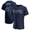 Mdoa A.Braves #40 Reynaldo Lopez player Navy Authentic Alternate Team Stitched Jerseys