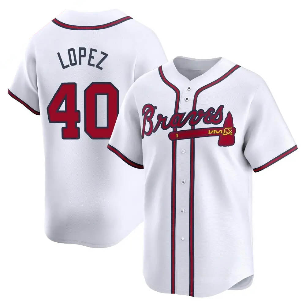 Mdoa A.Braves #40 Reynaldo Lopez player White Limited Home Stitched Jerseys