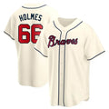 Mdoa A.Braves #66 Grant Holmes Player Cream Replica Alternate Stitched Jerseys