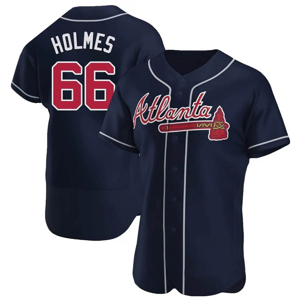 Mdoa A.Braves #66 Grant Holmes Player Navy Authentic Alternate Stitched Jerseys