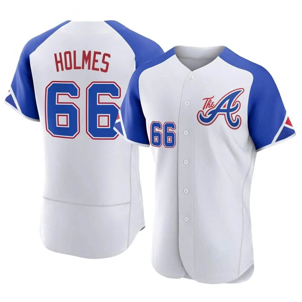 Mdoa A.Braves #66 Grant Holmes Player White Authentic City Connect Stitched Jerseys