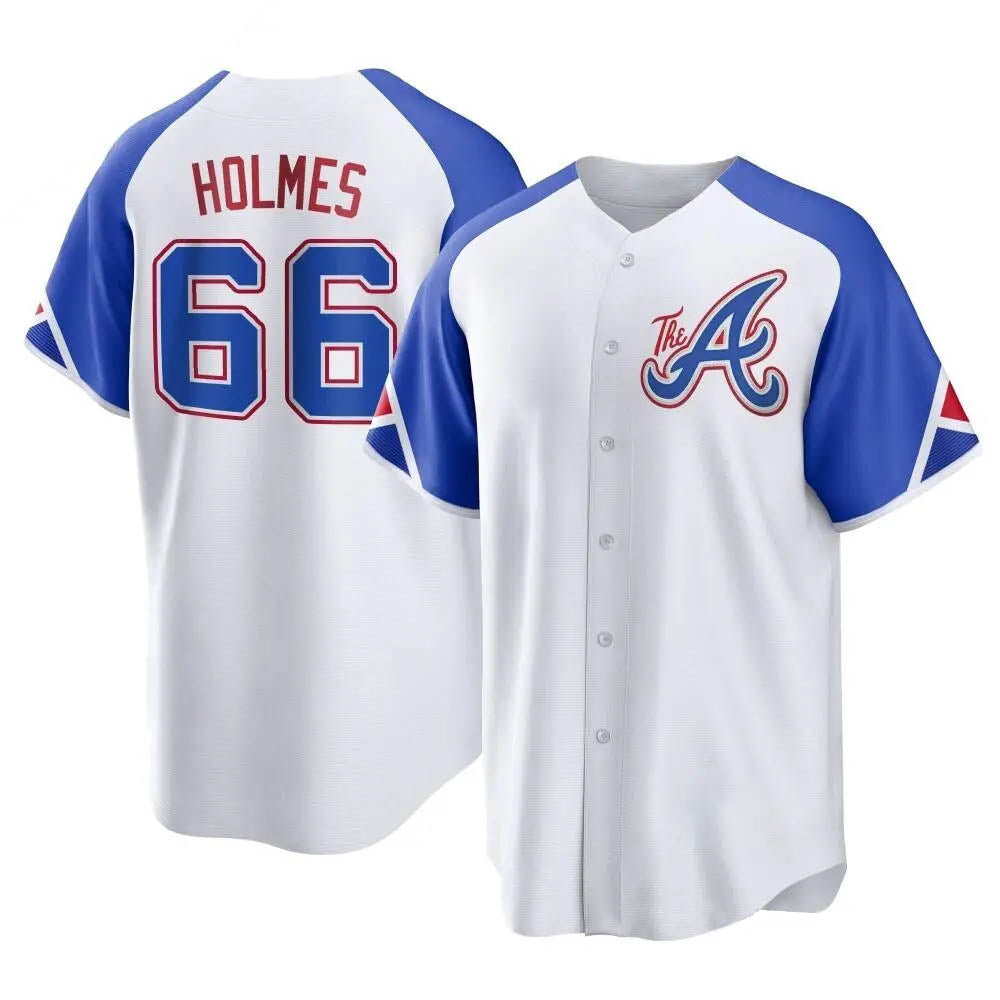 Mdoa A.Braves #66 Grant Holmes Player White Replica City Connect Stitched Jerseys
