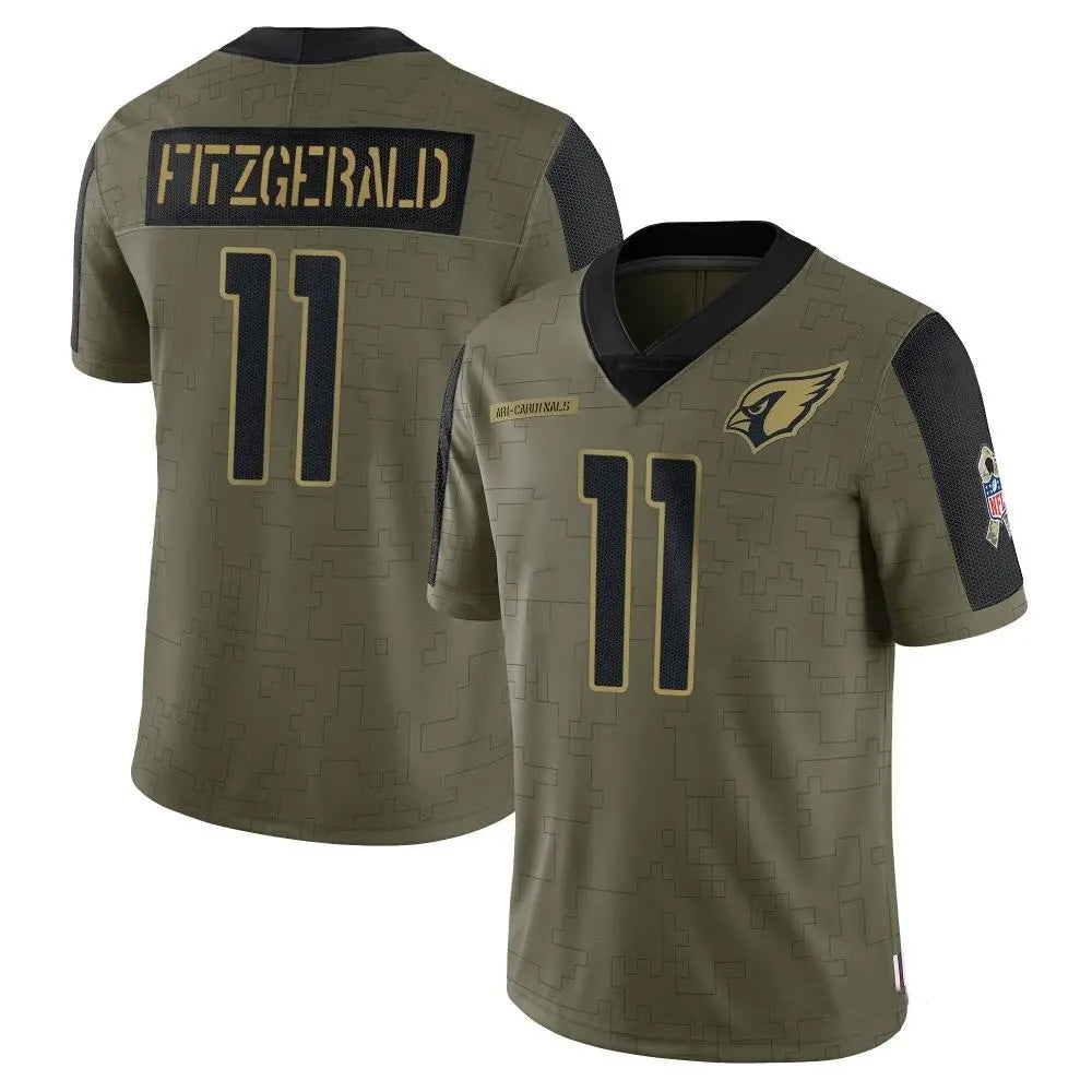Mdoa A.Cardinals #11 Larry Fitzgerald Player Salute To Service Olive Stitched Jerseys