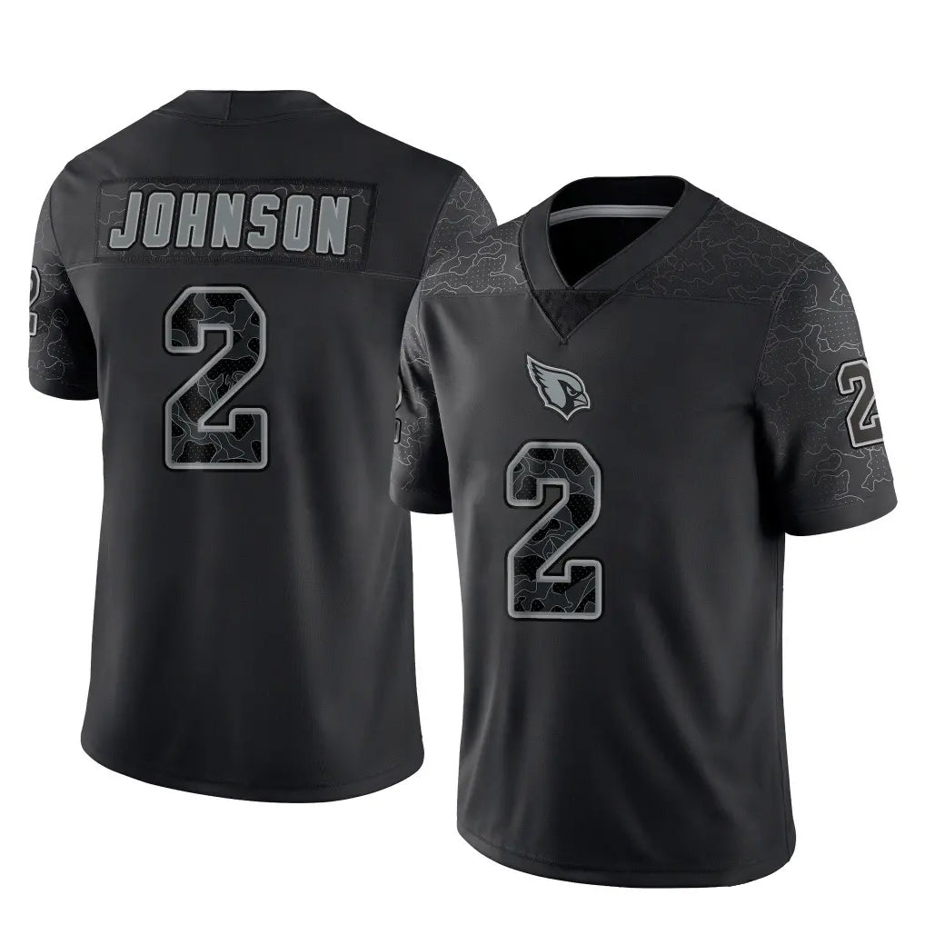 Mdoa A.Cardinals #2 Will Johnson Player Black RFLCTV Limited Home Game Stitched Jerseys